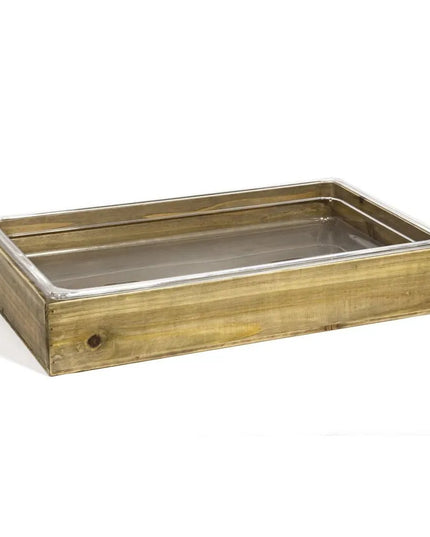 Bộ Khung Đựng Đá Hình Chữ Nhật Front of the House BHO149NAW20 - 52.7 cm x 32.4 cm x 8.9 cm, Gỗ Mộc