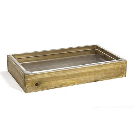 Bộ Khung Đựng Đá Hình Chữ Nhật Front of the House BHO149NAW20 - 52.7 cm x 32.4 cm x 8.9 cm, Gỗ Mộc