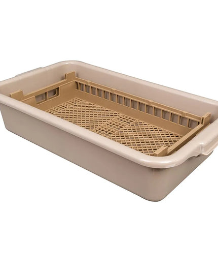 Bộ Ngâm Dao Nĩa Vollrath 52827 Cỡ Nửa Khay - Giá Đỡ Và Thùng Ngâm, Màu Beige