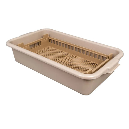 Bộ Ngâm Dao Nĩa Vollrath 52827 Cỡ Nửa Khay - Giá Đỡ Và Thùng Ngâm, Màu Beige