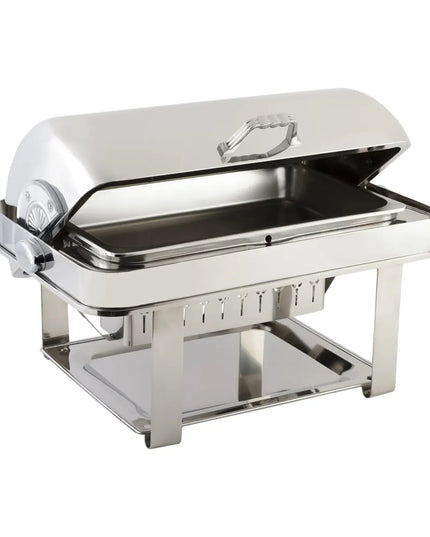 Bon Chef 12004CH Full Size Chafer w/ Roll-top Lid & Chafing Fuel Heat