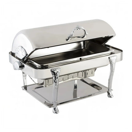 Bon Chef 17040CH Full Size Chafer w/ Roll-top Lid & Chafing Fuel Heat