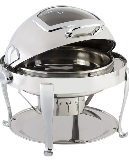 Bon Chef 19001CH Round Chafer w/ Roll-Top Lid & Chafing Fuel Heat