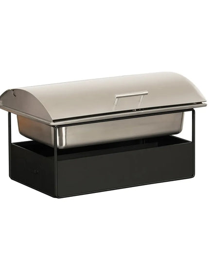 Cal-Mil 23710-13 Full Size Chafer w/ Hinged Lid & Chafing Fuel Heat - Metal, Black