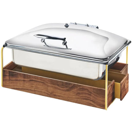 Cal-Mil 3705-46 Full Size Chafer w/ Hinged Lid & Chafing Fuel Heat