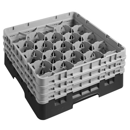 CAMBRO | CAMRACK® Glassware Dishwasher Rack – Black – H 225 mm – For max Ø98 mm