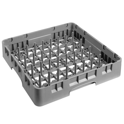 CAMBRO | CAMRACK® Peg Plate Rack – 5×9 – 500x500 mm – Grey – H 101 mm – Configurable for deep plates & lids (5/9 layouts)