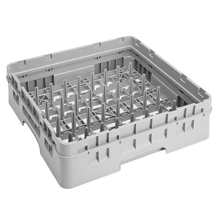 CAMBRO | CAMRACK® Peg Plate Rack – 5×9 – 500x500 mm – Grey – H 143 mm – Configurable for deep plates & lids (5/9 layouts)