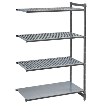CAMBRO | Camshelving® Commercial Basics Plus Add-On Shelving Unit – 4 Shelves – 718×540 mm – Slotted & Closed