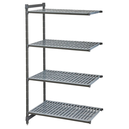 CAMBRO | Camshelving® Commercial Basics Plus Add-On Shelving Unit - 4 Slotted Shelves - 1,023×540 mm - Graphite Grey