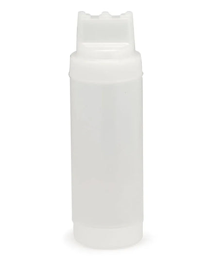 Chai Bóp Định Lượng Miệng Rộng 2 Chiều Tablecraft 11663C3F Ba Đầu Vòi, Màu Tự Nhiên 475 ml