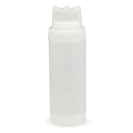 Chai Bóp Định Lượng Miệng Rộng 2 Chiều Tablecraft 11663C3F Ba Đầu Vòi, Màu Tự Nhiên 475 ml