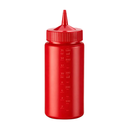 Chai Bóp Định Lượng Miệng Rộng Vollrath 4916-02 Thân Đỏ, Nắp Đỏ 475 ml