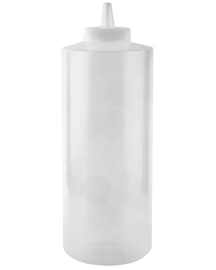 Chai Bóp Tablecraft 233C Nhựa Polyethylene Mềm, Đầu Vòi Côn Rộng, Màu Tự Nhiên 946 ml