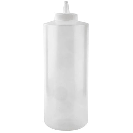 Chai Bóp Tablecraft 233C Nhựa Polyethylene Mềm, Đầu Vòi Côn Rộng, Màu Tự Nhiên 946 ml