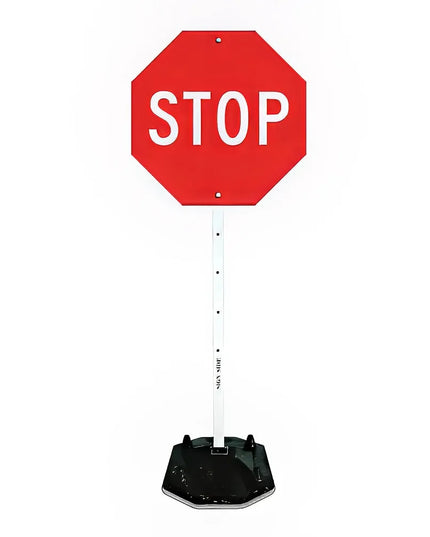Chân Đỡ Biển Báo Di Động Accuform Signs HSP800 Cột Thép Trắng 1.8 m, Đế Cao Su