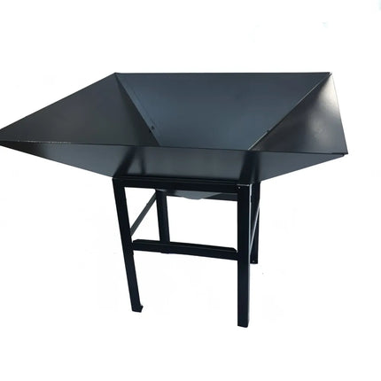 Chậu Cây Hình Học Paragon 4040BS Chân Nhỏ Thép Màu Đen