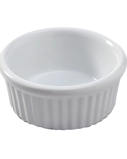Chén Ramekin Có Rãnh American Metalcraft CRMK6 177 ml Sứ Trắng