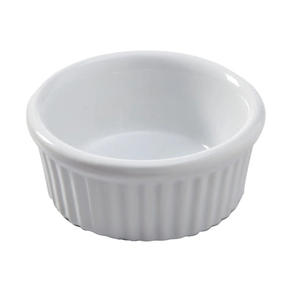 Chén Ramekin Có Rãnh American Metalcraft CRMK6 177 ml Sứ Trắng