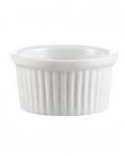 Chén Ramekin Có Rãnh CAC RKF-6 177 ml Sứ Trắng Sáng