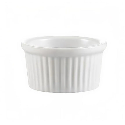 Chén Ramekin Có Rãnh CAC RKF-6 177 ml Sứ Trắng Sáng