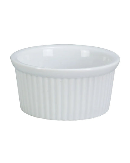 Chén Ramekin Có Rãnh Yanco RK-102 59 ml Sứ Trắng Sáng