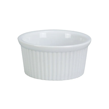 Chén Ramekin Có Rãnh Yanco RK-102 59 ml Sứ Trắng Sáng