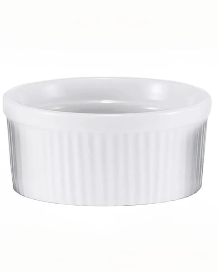 Chén Ramekin Gốm Browne 564003W 74 ml Có Gân, Màu Trắng