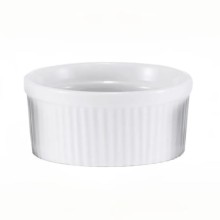 Chén Ramekin Gốm Browne 564003W 74 ml Có Gân, Màu Trắng