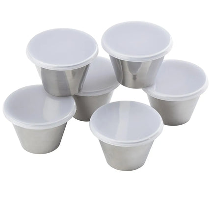 Chén Ramekin Inox Tablecraft 10773 148 ml Có Nắp Trong Suốt