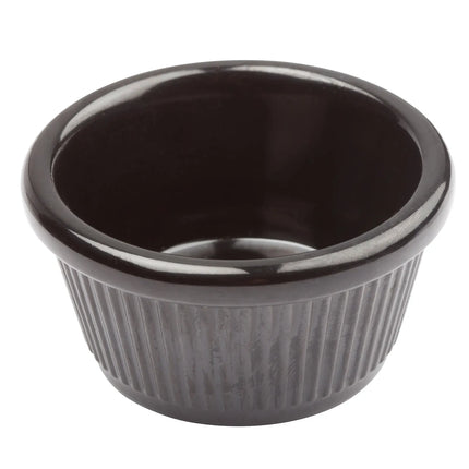 Chén Ramekin Melamine Có Gân Winco RFM-3K 89 ml, Màu Đen