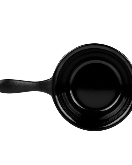 Chén Ramekin Melamine Có Tay Cầm Elite Global Solutions RFP-6 177 ml, Màu Đen