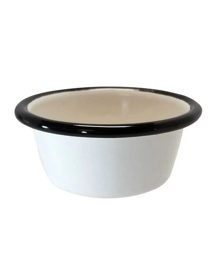 Chén Ramekin Sứ Tablecraft 10959 Bộ Sưu Tập Enamelware™ 89 ml, Màu Trắng