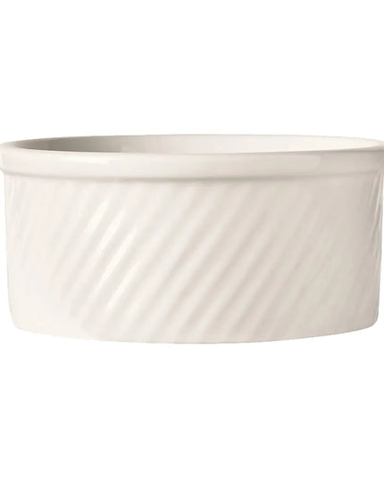 Chén Soufflé Tròn Libbey SOU-8 240 ml - Gốm Trắng Bedrock Ovenware Ultima 10.5 x 5 cm