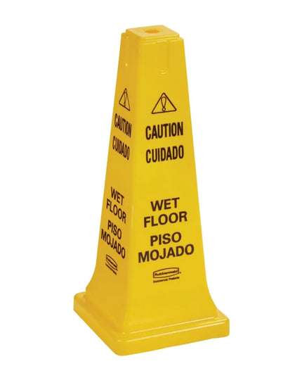 Cọc Nón An Toàn Rubbermaid FG627777YEL "Caution, Wet Floor" Đa Ngôn Ngữ Màu Vàng