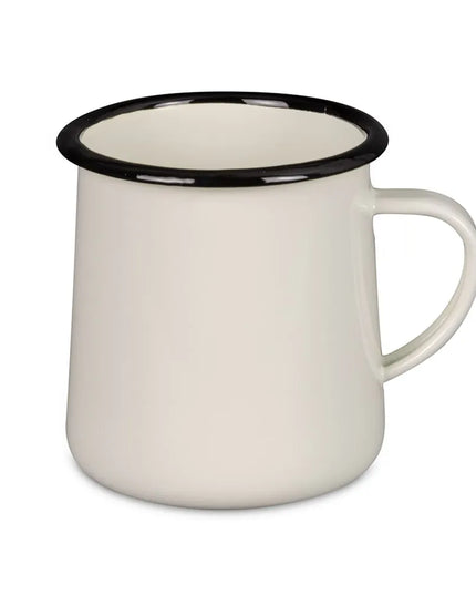 Cốc Tráng Men Tablecraft 80010 473ml - Sứ, Màu Trắng Kem