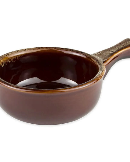 Crock Súp Hành Gốm Libbey OSC-15-H 355 ml Tay Cầm Caramel/Beige Bedrock Ovenware Ultima