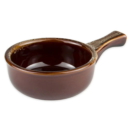 Crock Súp Hành Gốm Libbey OSC-15-H 355 ml Tay Cầm Caramel/Beige Bedrock Ovenware Ultima