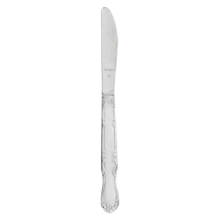 Dao Ăn Winco 0004-08 Thép Không Gỉ 18/0 Hoa Văn Elegance 21.9 cm