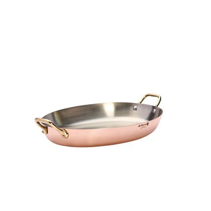 DE BUYER | INOCUIVRE - oval pan - 360x260mm - with brass handles