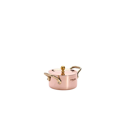 DE BUYER | INOCUIVRE - Saucepan with lid - Ø 100mm - with brass handle