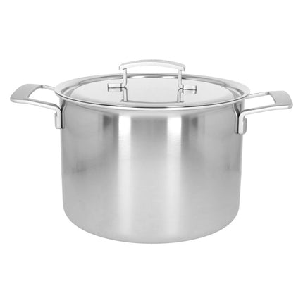 DEMEYERE | Industry 5 Stock Pot with Lid – Ø240 mm – For Soup & Broth, Energy‑Efficient Heat – 18/10 Stainless Steel – Induction Ready