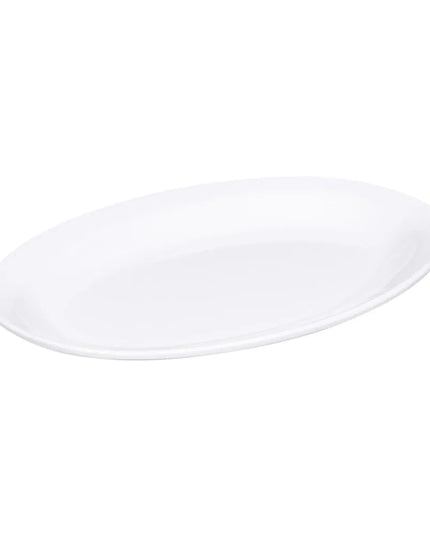 Đĩa Ăn Bầu Dục Elite Global Solutions 25.4 cm x 17.1 cm - Nhựa Melamine, Trắng (B106OV-W)