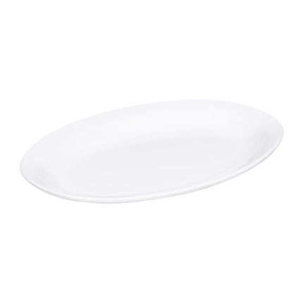 Đĩa Ăn Bầu Dục Elite Global Solutions 25.4 cm x 17.1 cm - Nhựa Melamine, Trắng (B106OV-W)