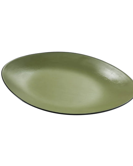 Đĩa Ăn Bầu Dục Melamine Yanco BM-209GR 24.4 x 15.2 cm - Xanh Lá