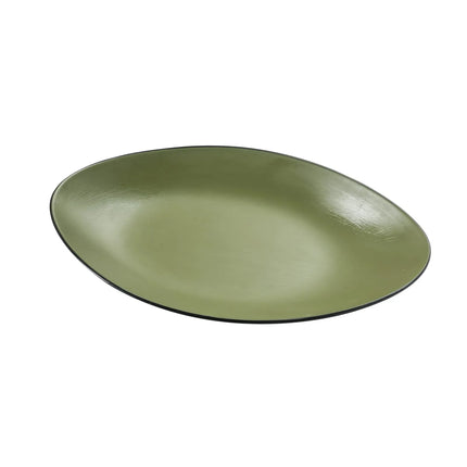 Đĩa Ăn Bầu Dục Melamine Yanco BM-209GR 24.4 x 15.2 cm - Xanh Lá