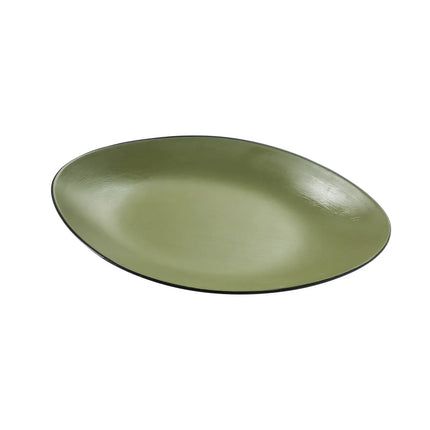 Đĩa Ăn Bầu Dục Yanco BM-213GR 34.3 cm x 21.6 cm - Nhựa Melamine, Xanh Lá