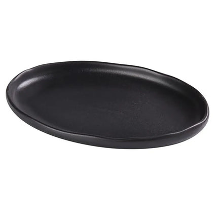 Đĩa Ăn Bầu Dục Yanco NB-214 - 36.8cm x 24.1cm, Gốm, Noble Black