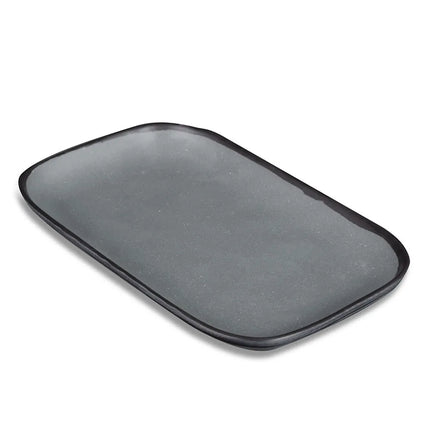 Đĩa Ăn Melamine Chữ Nhật GET - 30.5cm x 19.1cm, Màu Xám Lốm Đốm (CS-1170-GR)