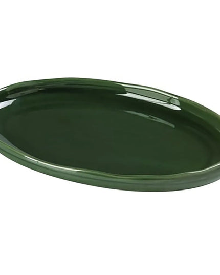 Đĩa Ăn Oval Gốm Yanco GG-214 Green Gem 36.8 x 24.1 cm